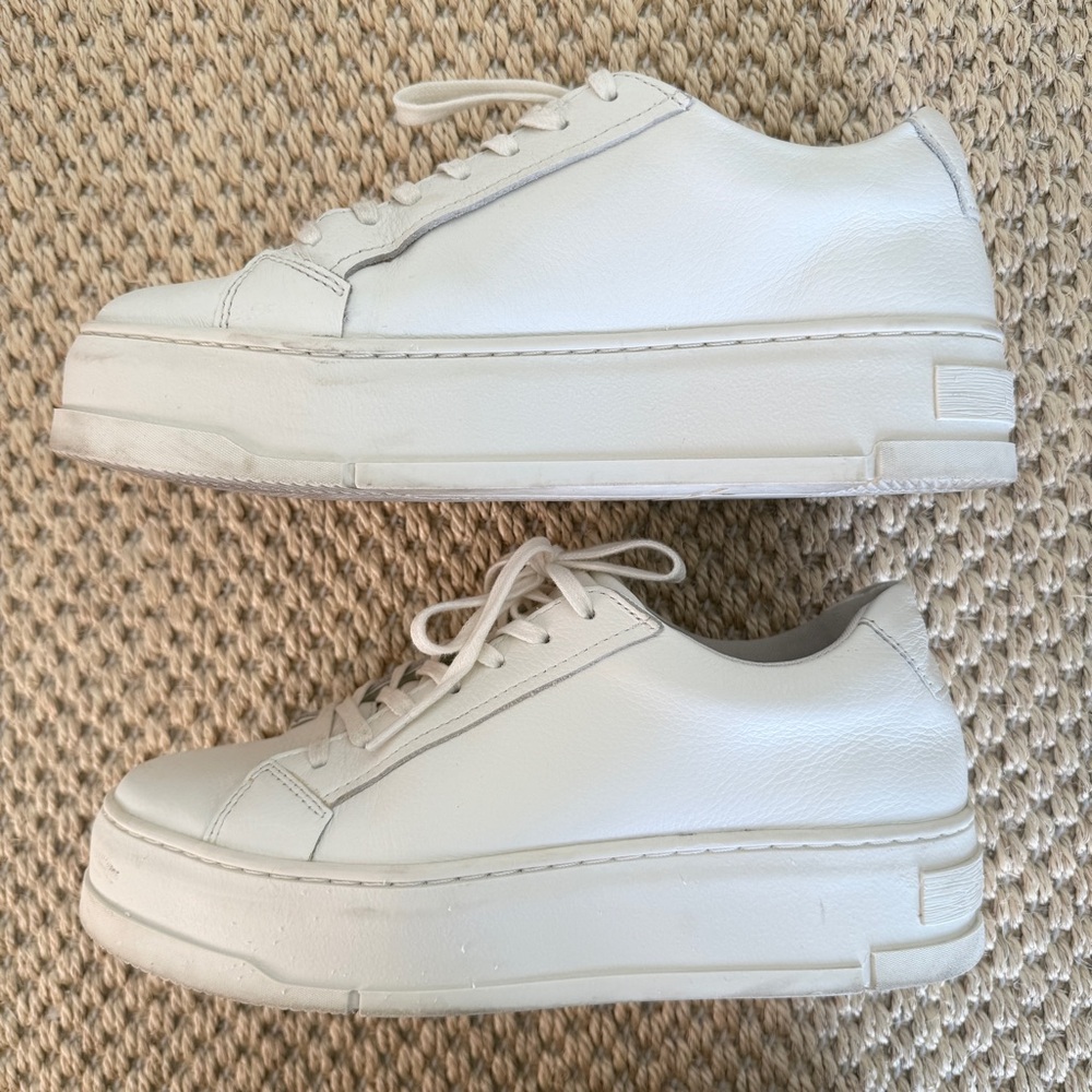 Vagabond Judy White Leather Platform Lace-Up Retro Sneakers Size 8 US / 38 EU - Picture 3 of 10